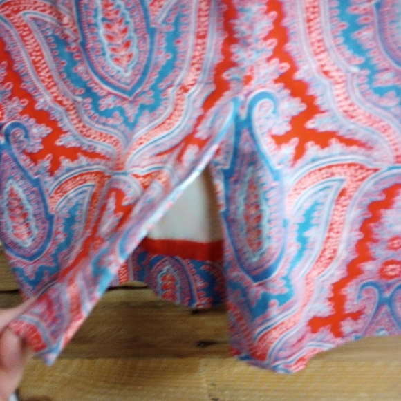 J. Crew Paisley The Pencil Skirt Size 10 Back Zip Closure. Boho Hippie Festival. - Picture 6 of 7